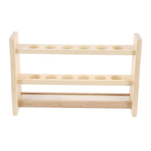 DECOMELODY Holzständer für Reagenzgläser Praktisches Reagenzglasregal aus Holz Stabiles Labor testrohrhalter Platzsparendes Sicheres Testrohrständer für Chemie und Experimente DECOMELODY Holzständer für Reagenzgläser Praktisches Reagenzglasregal aus Holz Stabiles Labor testrohrhalter Platzsparendes Sicheres Testrohrständer für Chemie und Experimente von DECOMELODY