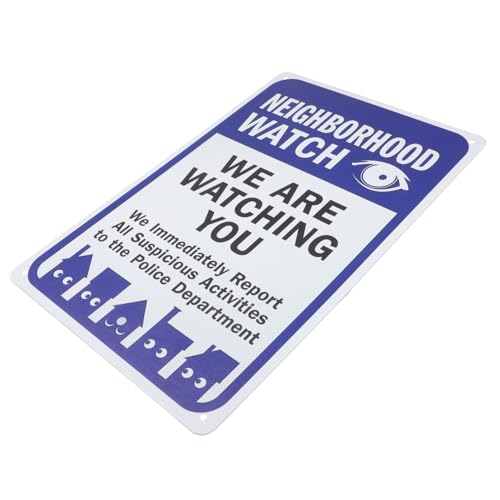 DECOMELODY Home Security Warnschild Überwachungswarnung mit Vorgebohrten Löchern Wetterbeständig für Haus Zaun Eingang Einfach zu Montieren Nachbarschaftsschutz Sicherheitszeichen von DECOMELODY