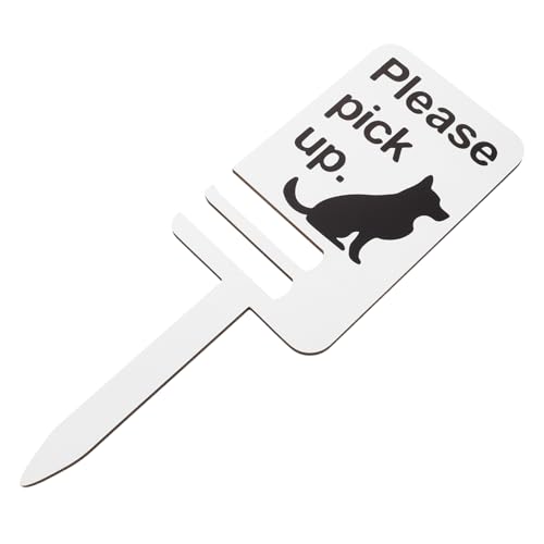 DECOMELODY Hundekot Warnschild aus Holz mit Erdspieß Wetterfestes Steckschild für Garten und Stilvolle Haustier Toilettenanzeige Dekorative Hundeklo Markierung Langlebiges Outdoor Schild von DECOMELODY