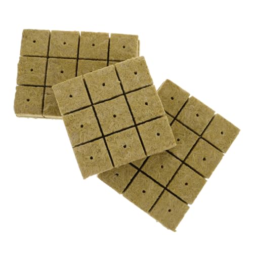 DECOMELODY Hydroponische Steinwolle Nährstoffblöcke Soilless Cultivation Grow Media Cubes mit Hoher Wasseraufnahme für Stecklinge und Keimung im Anzucht Turm von DECOMELODY