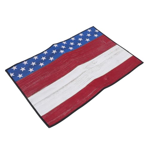 DECOMELODY Independence Day Fußmatte rutschfest mit Heller Farbgestaltung und Klassischem Design Waschbarer Türvorleger für Innenbereich Dekorativ und Komfortabel als Geschenk für Haus und von DECOMELODY