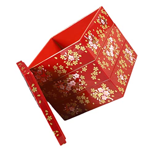 DECOMELODY Japanische Sushi Box Mittelgroß Dreistöckiger Bento Lunchbox mit Dekorativem Kirschblüten Design Lebensmittelecht Vielseitig für Sushi Snacks und Obst Sicher und Schadstofffrei DECOMELODY Japanische Sushi Box Mittelgroß Dreistöckiger Bento Lunchbox mit Dekorativem Kirschblüten Design Lebensmittelecht Vielseitig für Sushi Snacks und Obst Sicher und Schadstofffrei von DECOMELODY