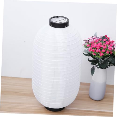 DECOMELODY Japanische Wintermelon Laterne Weiße Stofflaterne Dekorative Hängelampe für Festivals Partys Hochzeiten und Japanische Raumgestaltung von DECOMELODY