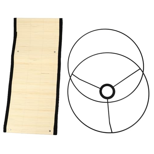 DECOMELODY Japanischer Holz Lampenschirm Pendelleuchte Lampenabdeckung Leicht Bruchfest Einfache Montage Stilvolle Wohnraumdekoration von DECOMELODY