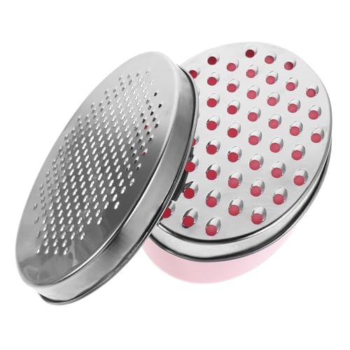 DECOMELODY Käsehobel Oval Ergonomisch mit Aufbewahrungsbox Doppelseitiger Edelstahl Gemüsereibe und Zitronenreibe Fein und Rustikal für Käse Ingwer Gemüse Einfache Reinigung Handlich von DECOMELODY