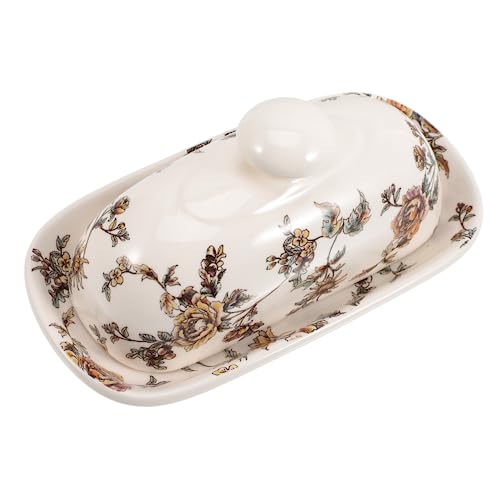 DECOMELODY Keramik Butterdose mit Deckel Eleganter Butterbehälter mit Geschwungener Rampe zum Einfachen Portionieren Stabile Aufbewahrung Passend für Gängige Buttergrößen für Küche und DECOMELODY Keramik Butterdose mit Deckel Eleganter Butterbehälter mit Geschwungener Rampe zum Einfachen Portionieren Stabile Aufbewahrung Passend für Gängige Buttergrößen für Küche und von DECOMELODY