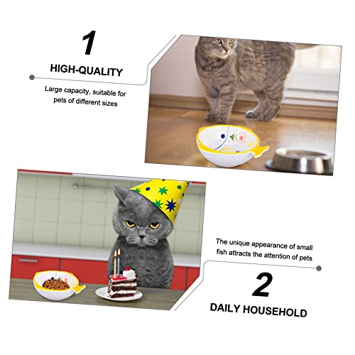 DECOMELODY Keramik Katzennapf Fischform Schutz für Katzenhals Praktischer Futternapf aus Sicherem Material Leicht zu Reinigen Ergonomisch Erhöhte Futterposition für Gesundes Fressen DECOMELODY Keramik Katzennapf Fischform Schutz für Katzenhals Praktischer Futternapf aus Sicherem Material Leicht zu Reinigen Ergonomisch Erhöhte Futterposition für Gesundes Fressen von DECOMELODY