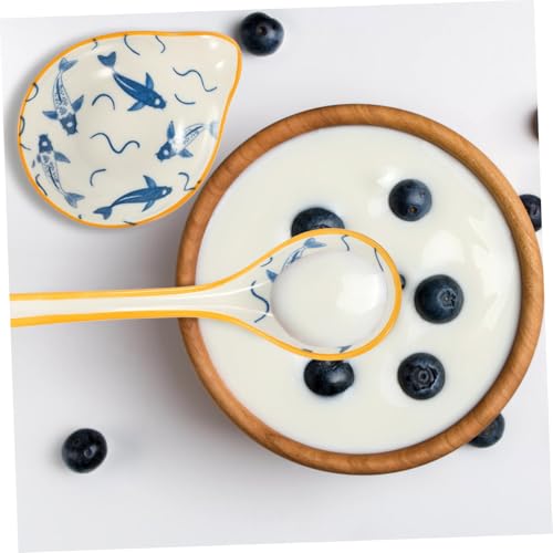 DECOMELODY Keramik Löffelablage Hitzebeständig Löffelhalter und Suppenlöffelhalter für Küche Multifunktional als Schöpflöffel Dipschälchenhalter Praktisches für Tisch und Organisation von DECOMELODY