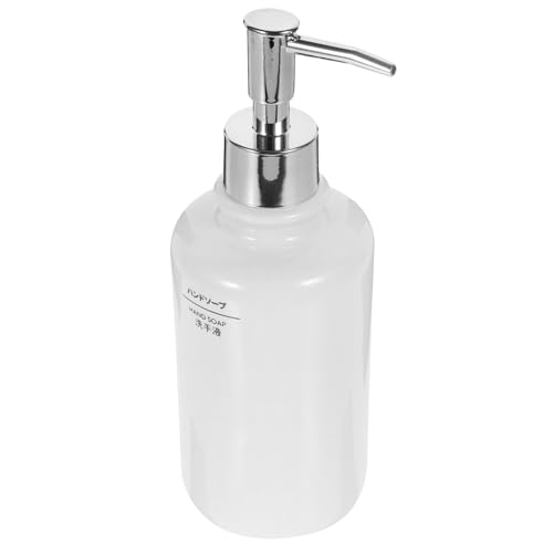 DECOMELODY Keramik Seifenspender mit Edelstahlpumpe Nachfüllbarer Flüssigseifenspender für Bad Lotion Shampoo Body Wash Behälter Stilvolles Nordic Design Praktisch Tragbar DECOMELODY Keramik Seifenspender mit Edelstahlpumpe Nachfüllbarer Flüssigseifenspender für Bad Lotion Shampoo Body Wash Behälter Stilvolles Nordic Design Praktisch Tragbar von DECOMELODY