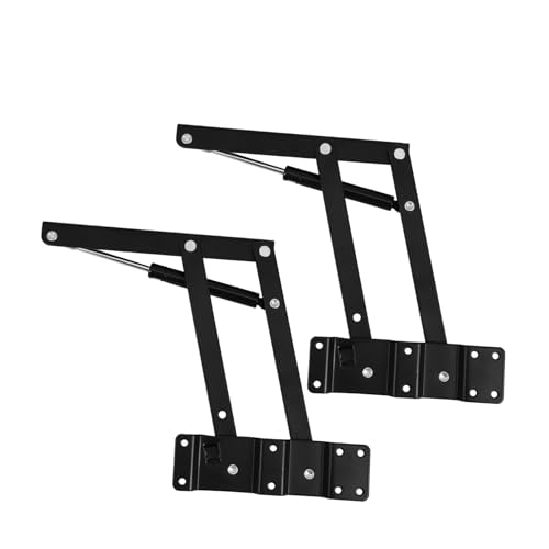 DECOMELODY Klappbare Gasdruckfeder Regalhalterung Metall Möbelstütze Faltbare Tischliftkonsole Hydraulischer Mechanismus Langlebig Platzsparend für Wohnräume von DECOMELODY