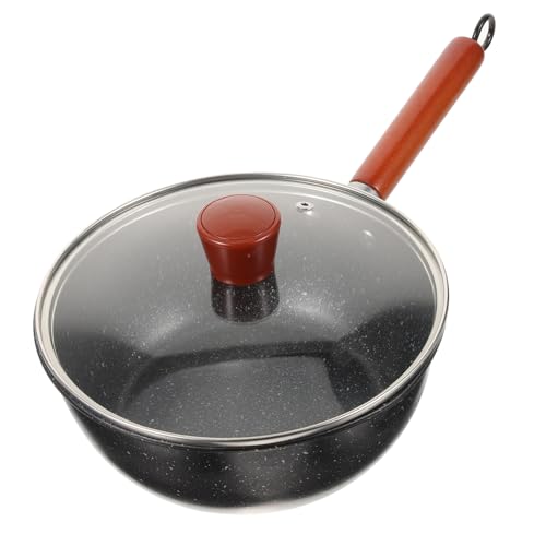 DECOMELODY Kleiner Aluminium Milchtopf mit Deckel Antihaftbeschichtung Leichter Vielseitiger Heiz und Schmelztopf für Milch und Platzsparend für Kleine Küchen und Camping von DECOMELODY