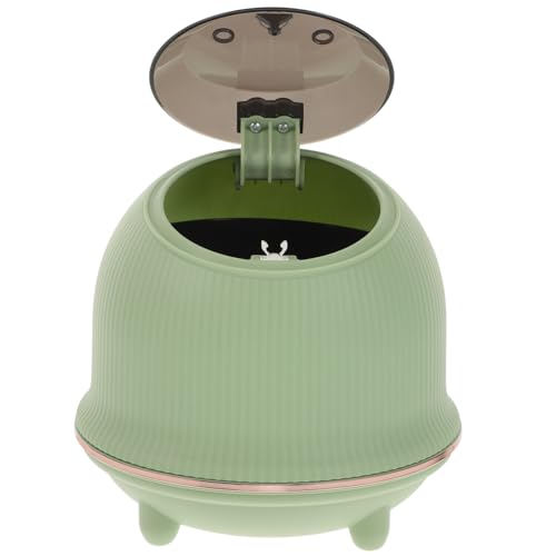 DECOMELODY Kleiner Desktop mülleimer mit Deckel Platzsparender Haushalts abfallbehälter für Büro und Zuhause Kreativer Pressmechanismus Vielseitig und Praktisch für Küche Bad Schlafzimmer von DECOMELODY