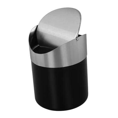 DECOMELODY Kleiner Edelstahl mülleimer mit Drehbarem Deckel Kompakter Desktop Abfallkorb für Küche Büro Bad Platzsparender Tischmülleimer für Kleine Abfälle Wie Papiertaschentücher und DECOMELODY Kleiner Edelstahl mülleimer mit Drehbarem Deckel Kompakter Desktop Abfallkorb für Küche Büro Bad Platzsparender Tischmülleimer für Kleine Abfälle Wie Papiertaschentücher und von DECOMELODY