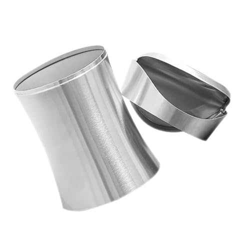 DECOMELODY Kleiner Mülleimer mit Deckel aus Edelstahl Platzsparend und Geruchsdicht Moderates Fassungsvermögen Eleganter Abfalleimer für Küche Bad Büro und Schreibtisch Modernes Design von DECOMELODY