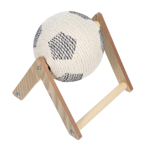 DECOMELODY Kratzball aus Sisal mit Geneigtem Kratzbrett Interaktives Katzen für Indoor Langlebig für Kleine und Mittelgroße Katzen Fördert Krallenpflege und Bewegung Hellbraun von DECOMELODY