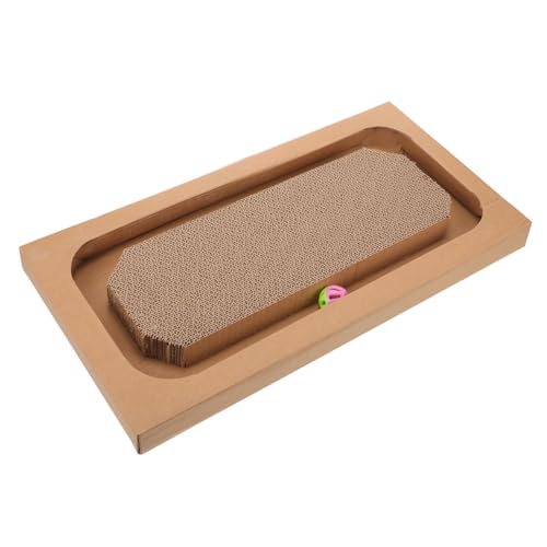 DECOMELODY Kratzbrett Katze aus Robustem Wellpappe Kratzpad mit Extra Breiter Oberfläche zum Krallenschleifen für Wohnungskatzen als Kratzfestes Katzen und Möbel Schutz von DECOMELODY