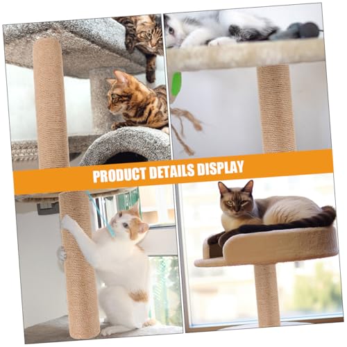 DECOMELODY Kratzsäule aus Natürlichem Juteseil für Katzen Vertikaler Robuster Ersatz kratzbaum für Indoor Katzen DIY Katzenkratzmöbel Zubehör Platzsparend und Langlebig von DECOMELODY
