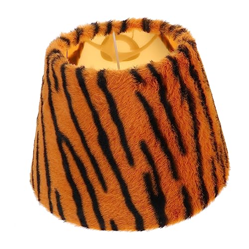 DECOMELODY Kreativer Plüschlampenschirm für Tischlampen Nachttischlampe mit Eleganter Tiger und Kuhmuster Oberfläche Langlebig und Installieren von DECOMELODY