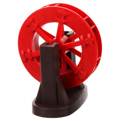 DECOMELODY Kreatives DIY Wasserrad für Wasserfallbrunnen Rotes für Aquarium Miniatur-brunnenrad für Teich Energieeffizient und Kompakt von DECOMELODY