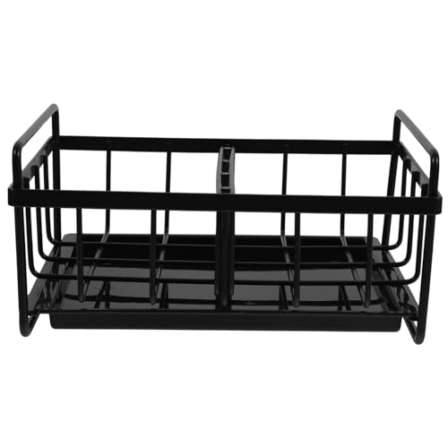 DECOMELODY Küchenspüle Organizer Schwarz Schwammhalter mit Wasserablauf Spülbecken Abtropfgestell für Schwamm Seife und Küchentücher Stabiles Platzsparendes Küchenablagefach DECOMELODY Küchenspüle Organizer Schwarz Schwammhalter mit Wasserablauf Spülbecken Abtropfgestell für Schwamm Seife und Küchentücher Stabiles Platzsparendes Küchenablagefach von DECOMELODY