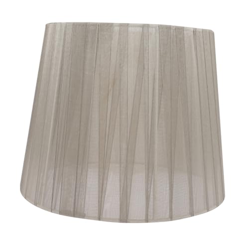 DECOMELODY Lampenschirm Chiffon Moderner Grauer Lampenabdeckung für Schreibtischlampe Installieren Langlebig und Dekorativ Geeignet für Haushalt und Wohnräume von DECOMELODY