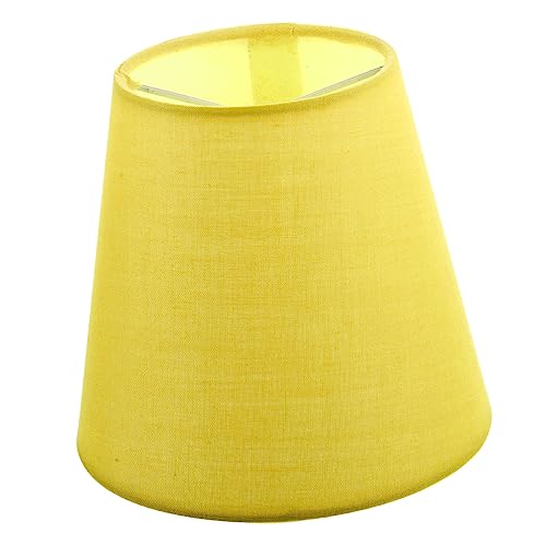 DECOMELODY Lampenschirm Stoff für Tischlampe Langlebige Abdeckung Geeignet für Schlafzimmer Wohnzimmer Hotel und Installieren Leicht und Praktisch Zitronengelb von DECOMELODY