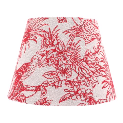 DECOMELODY Lampenschirm Tischlampe Tropisches Blattmuster Roter Stoff Lampenschirm Tischleuchte Kompatibel Leicht Installierbar Wohnraum Dekoration DECOMELODY Lampenschirm Tischlampe Tropisches Blattmuster Roter Stoff Lampenschirm Tischleuchte Kompatibel Leicht Installierbar Wohnraum Dekoration von DECOMELODY
