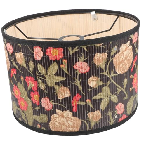 DECOMELODY Lampenschirm für Tischlampe und Stehleuchte Große Runde Rattan Optik Stabiler Metallrahmen Natürliche Tischleuchte für Schlafzimmer Wohnzimmer Büro Langlebig und Dekorativ von DECOMELODY