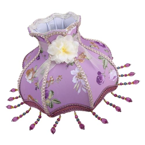 DECOMELODY Lila Blumen Lampenschirm Fassung Hochwertiger Stoff Lampenschirm für Wandleuchten Tischlampen und Stehlampen Romantisches Design Leicht zu Installieren für Zuhause DECOMELODY Lila Blumen Lampenschirm Fassung Hochwertiger Stoff Lampenschirm für Wandleuchten Tischlampen und Stehlampen Romantisches Design Leicht zu Installieren für Zuhause von DECOMELODY