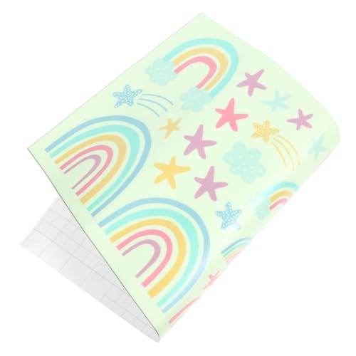 DECOMELODY Luminous Wandaufkleber Kinderzimmer Nachtlicht Regenbogen Sterne Selbstklebend Leuchtende Wanddeko für Schlafzimmer Bad Wohnzimmer von DECOMELODY