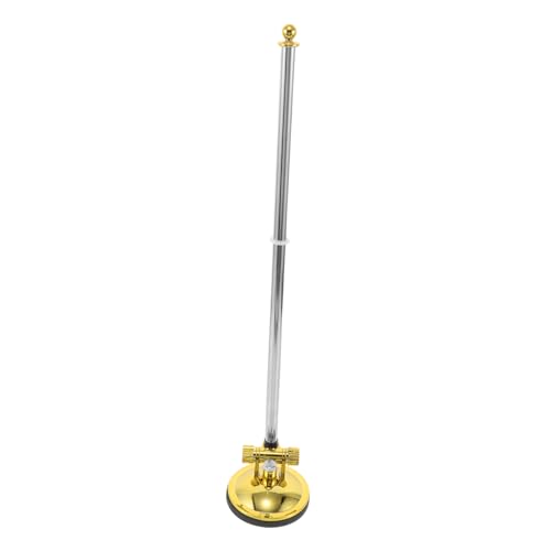 DECOMELODY Magnetische Autoflagge Universelle Flaggenhalterung Magnetische Basis LKW-flaggenhalterung Magnetischer Fahnenmast Fürs Auto Fahrzeugflaggenklammer Magnetflagge Golden von DECOMELODY