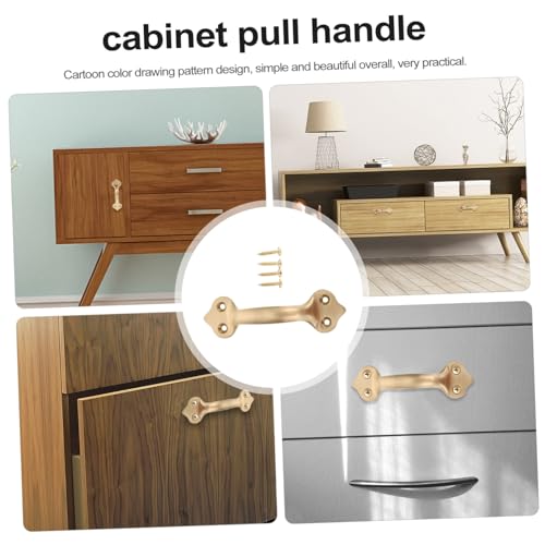 DECOMELODY Messing Möbelgriff Lochabstand Gebürstet Kompakter Möbelgriff für Schrank Schublade Küchenschrank Türgriff Vintage Stil Robust und Einfach zu Montieren von DECOMELODY
