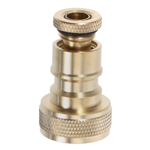 DECOMELODY Messing Waschmaschinen Wasserhahn Adapter Schnellkupplung mit Automatischer Absperrfunktion Wassersparend Einfache Montage Mit Dichtung für Waschmaschinenanschluss von DECOMELODY