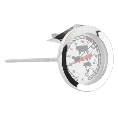 DECOMELODY Metall Bbq Ofenthermometer Präzises Temperaturmessgerät Kompakt Leicht Vielseitig für Grill Backofen Kochen von DECOMELODY