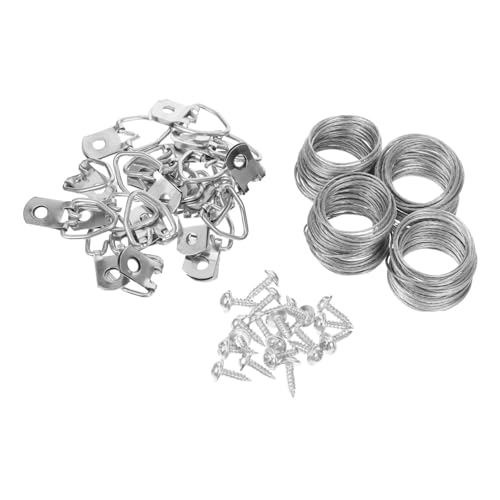 DECOMELODY Metall Bilderrahmen Aufhänger Teilig D Ring Haken mit Schrauben Robust und Leicht Einloch Design für Einfache Montage für Kreuzstich und Wandbilder Kratzfrei Langlebig von DECOMELODY