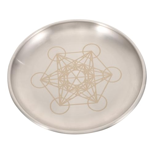 DECOMELODY Metall Ritualplatte Deko Kerzenhalter Unterteller für Schmuck und Opfergaben Altar Tablett mit Einzigartigem Muster für Tempel und DECOMELODY Metall Ritualplatte Deko Kerzenhalter Unterteller für Schmuck und Opfergaben Altar Tablett mit Einzigartigem Muster für Tempel und von DECOMELODY
