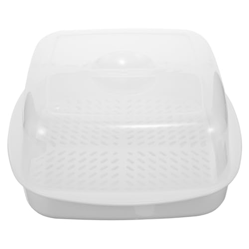 DECOMELODY Mikrowellen dampfgarer Weiß Hitzebeständig Spülmaschinenfest Mit Leckageschutz Für Von Brötchen Gemüse Und Speisen von DECOMELODY