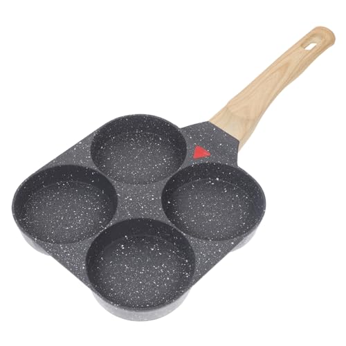 DECOMELODY Mini Bratpfanne Antihaft Spiegeleipfanne mit Holzgriff Hitzebeständig für Omeletts Pfannkuchen und Eier für Haushalt und Restaurant von DECOMELODY