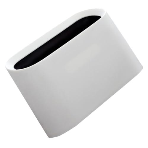 DECOMELODY Mini Desktop Mülleimer aus Robustem Kleiner Abfallkorb ohne Deckel Kompakter Schreibtisch abfallbehälter für Büro und Zuhause Weißer Mini Garbage Can für Papier Müll und von DECOMELODY
