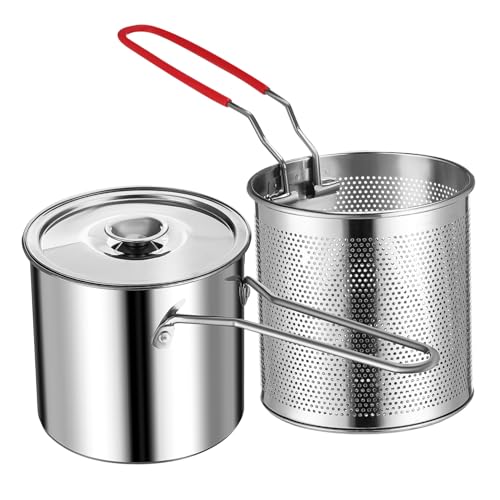 DECOMELODY Mini Fritteusen Set Öltopf Mit Filter Frittiernetzbehälter Ölfrittierkorb Aus Edelstahl Topf Für Frittieröl Edelstahl Bratpfanne Multifunktionaler Öltopf Frittierpfanne DECOMELODY Mini Fritteusen Set Öltopf Mit Filter Frittiernetzbehälter Ölfrittierkorb Aus Edelstahl Topf Für Frittieröl Edelstahl Bratpfanne Multifunktionaler Öltopf Frittierpfanne von DECOMELODY