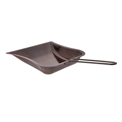 DECOMELODY Mini Kehrschaufel aus Edelstahl mit Langem Griff Robuste Metall Schaufel für Werkstatt und Tisch Kompakte Staubschaufel in Silber und Rot Bronze Vielseitiges Reinigungswerkzeug von DECOMELODY