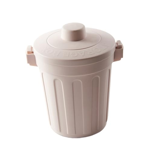 DECOMELODY Mini Tischabfalleimer mit Klappdeckel Kompakter Kunststoff Behälter Leichter Schreibtisch Mülleimer mit Deckel für Wohnzimmer Küche Büro von DECOMELODY