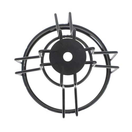 DECOMELODY Minimalistischer Industrieller Lampenschirm aus Schwarzem Metall Moderner Deckenlampenschutz für Flur Balkon Wohnzimmer Schlafzimmer Vielseitig Einsetzbar und Dekorativ für von DECOMELODY
