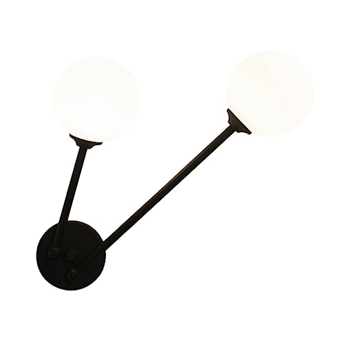 DECOMELODY Moderne Wandleuchte Balkonbeleuchtung Kugeln Wandlampe Schwarz ohne Leuchtmittel Innen Schlafzimmer Wohnzimmer Bad Bedside Wall Lamp mit Elegantem Design und Einfacher von DECOMELODY