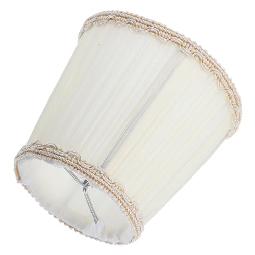 DECOMELODY Moderner Stoff Lampenschirm Naturfarbener Textilüberzug Clip Befestigung für Tischlampen Kronleuchter und Wandlampen Geeignet für Schlafzimmer Wohnzimmer und Hotelzimmer Einfache von DECOMELODY
