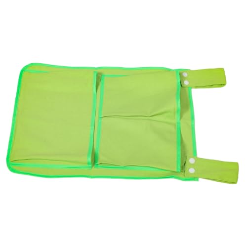 DECOMELODY Multifunktionaler Babybett wandaufbewahrungsbeutel aus Grünem Canvas mit Breiten Taschen Platzsparend Vielseitig für Babyutensilien für Kinderzimmer und Wandmontage von DECOMELODY