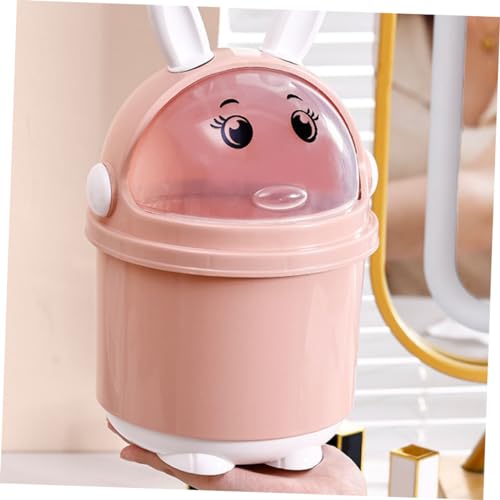 DECOMELODY Niedlicher Mini Tischmülleimer aus Robustem PP Pet Kleiner Cartoon Abfalleimer ohne Deckel für Schreibtisch Makeup tisch und Kinderzimmer Kompakter Papierkorb für Tisch und von DECOMELODY