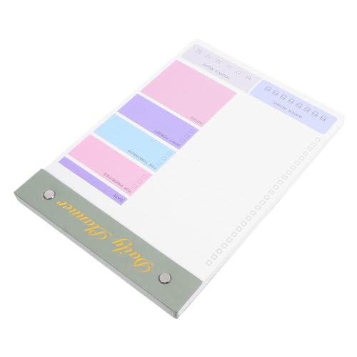 DECOMELODY Notizbuch Täglicher Notizplaner Zeitplan Buch Erinnerungsnotiz Täglicher Planungsblock Notizblock Zu Machen Notizblock Zu Tun Täglicher Planungsrestrang Papier Olive Green von DECOMELODY
