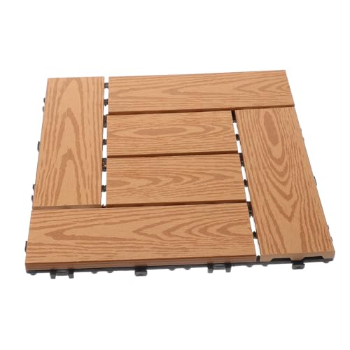DECOMELODY Outdoor Balkon Bodenfliesen Klicksystem Wetterfest Rutschfest Strapazierfähig für Terrasse Garten Balkonboden aus Langlebigem Kunststoff Verbundmaterial von DECOMELODY