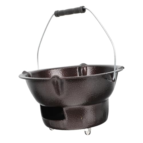 DECOMELODY Outdoor Gusseisen Holzkohlegrill Tragbarer Wetterfester Bbq Grillrost für Camping Angeln Wandern Robust Langlebig von DECOMELODY